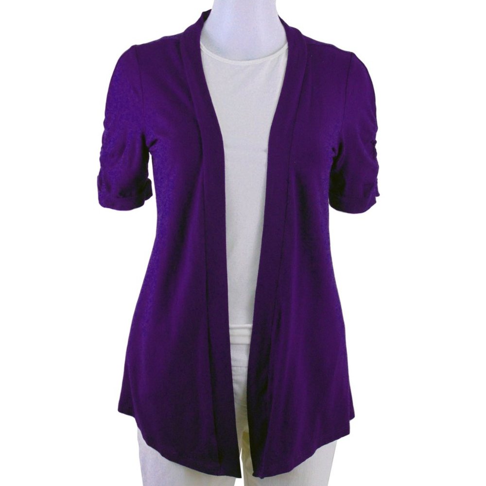 Revolution Dark Purple Open Cardigan Size XS (NEW)